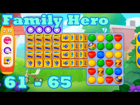 Family Hero Level 61 - 65 HD Gameplay Walkthrough |  3 - match game | android | ios | pc | app