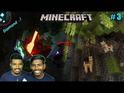 Cave - Discovering Caves & Diamond Mining - Day 3 in Minecraft |  Tamil |  Games Bond