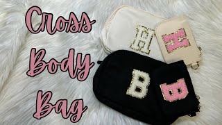 Crossbody Bag with Iron on Letter