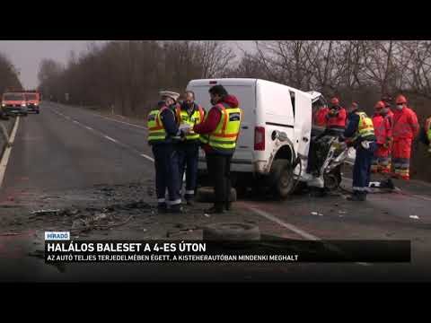 Halálos baleset a 4-es úton