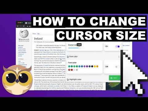 How to change cursor size on websites 