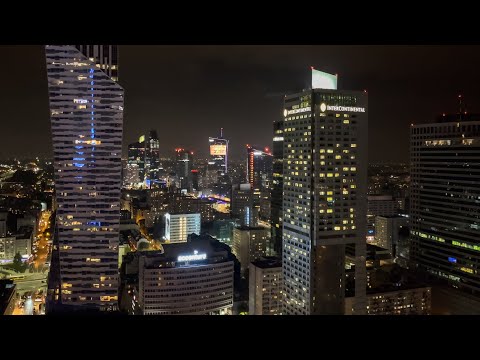 Warsaw City Poland - Walking Tour Downtown, 4K 60fps City Walk - Travel Walk Tour,