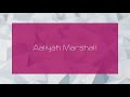 Aaliyah Marshall - appearance