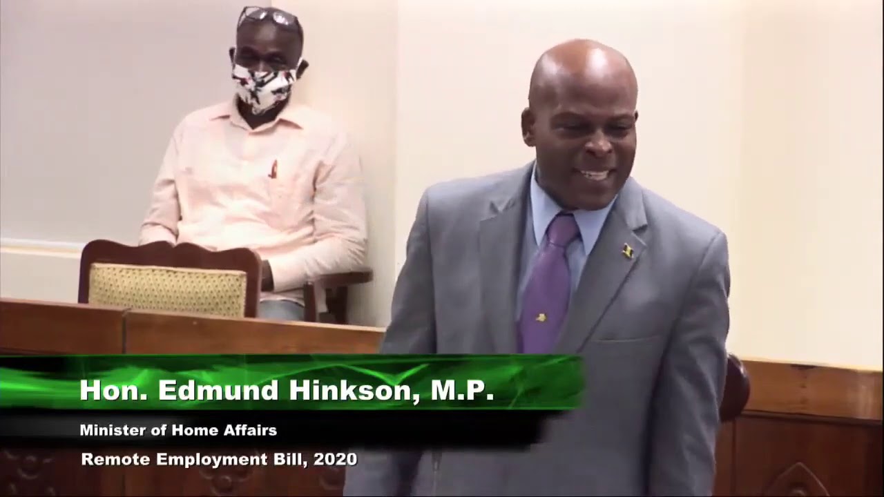 Hon. Edmund Hinkson M.P. speaks at the 75th sitting of The House of Assembly
