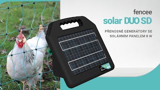 Solární přenosný zdroj pro elektrický ohradník fencee solar DUO SD05
