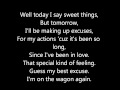 Green Day - On The Wagon Lyrics 