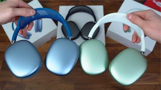 Apple AirPods Max Unboxing: Blue, Green, Gray!