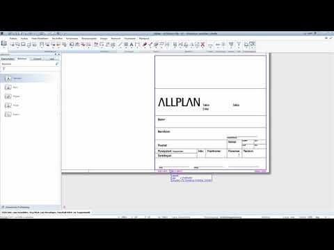 Tutorial Entwurf in Allplan  Teil 27 - Plan einrichten
