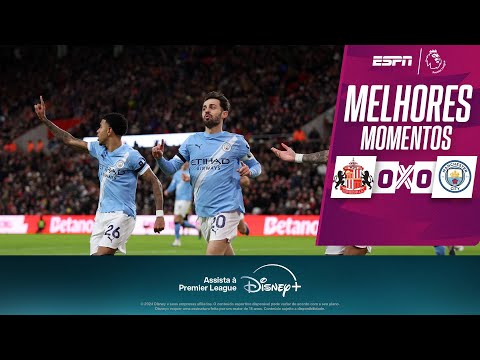 Gols e lances de Sunderland x Manchester City