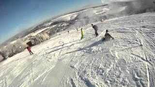 preview picture of video 'Snowboarden in Oberwiesenthal Fichtelberg blaue Piste mit Vroni 2012-12-28 by Reinhard'
