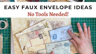 EASY FAUX ENVELOPE IDEAS | NO TOOLS NEEDED | Beginner Friendly | Craft With Me #papercrafts