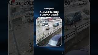💥 Kontrolsüz yola çıktı ölümle burun buruna geldi!