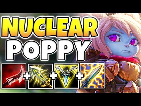 NUCLEAR MISSILE POPPY MID! 100%  INSTANT ONE-SHOT ENEMIES WITH PASSIVE! (CRAZY) - League of Legends