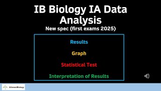 IB Biology IA Data Analysis (first exams 2025 - new spec)