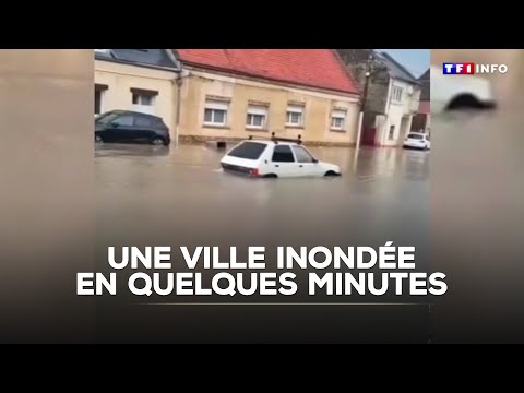 Images impressionnantes d’une ville inondée en quelques minutes