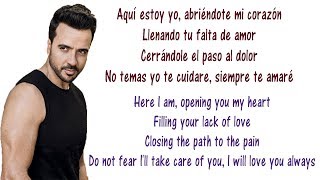 Luis Fonsi - Aqui Estoy Yo Lyrics English and Spanish - ft Aleks Syntek, Noel Schajris, David Bisbal
