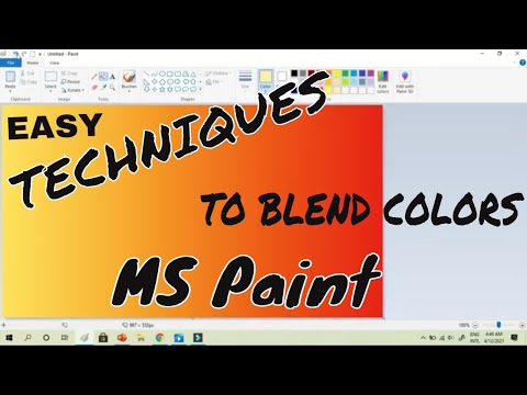 29 SECONDS HOW TO BLEND COLORS IN MS PAINT