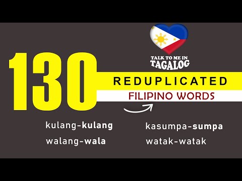 130 Common Reduplicated Tagalog Words You Should Know | Learn Filipino Vocabulary