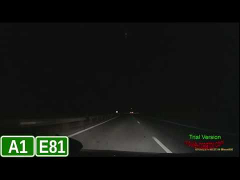 Romania : Pitești - București A1/E81 motorway (Night Edition)
