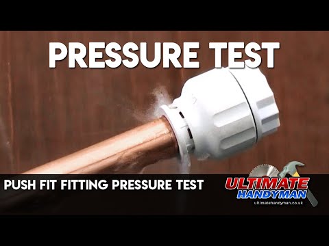 Push fit fitting pressure test