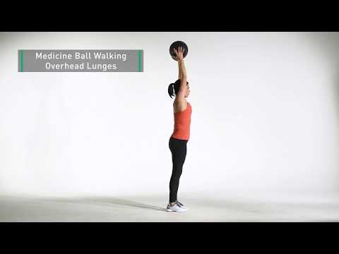 Medicine Ball Walking Overhead Lunges | Legs for Days | 24Life