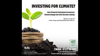 How Financial Institutions Incorporate Climate Change into their Decision making