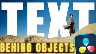 How to put TEXT BEHIND moving objects | Davinci Resolve  Tutorial