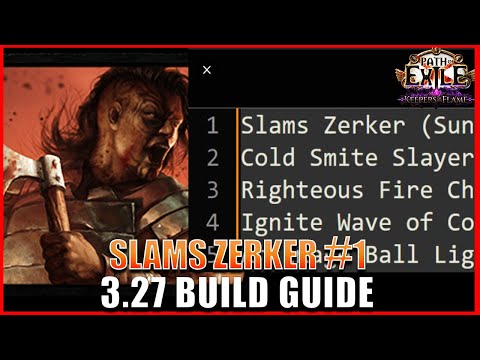 [PoE 3.27] Slams Berserker Build - The Number 1 build For HARDCORE?