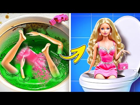 Adotamos uma boneca Barbie! Transformação de beleza viral para bonecas da 123 GO!