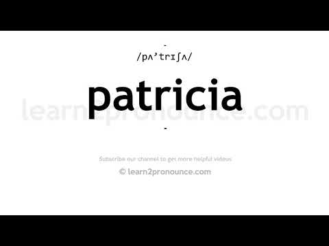 How to pronounce Patricia | English pronunciation