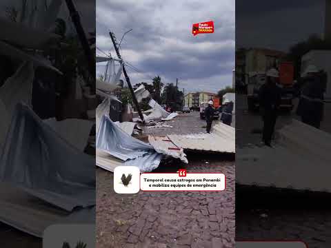 Temporal causa estragos em Panambi e mobiliza equipes de emergência