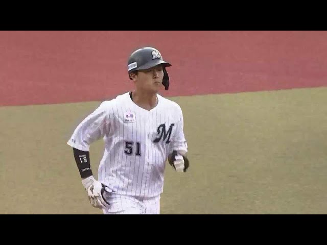 【1回裏】マリーンズ・山口航輝 レアードに続く2者連続アーチで自身初の2桁本塁打に王手!! 2021年10月16日 千葉ロッテマリーンズ 対 福岡ソフトバンクホークス