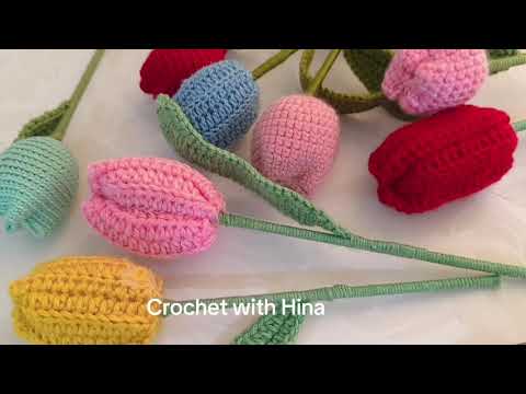 Crochet Tulip Flower Tutorial | very easy and simple #easycrochet #tulip