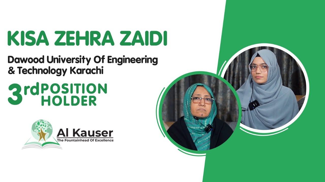 Success Story : Kisa Zaidi, DUET Engineering Student graduated with 3rd Position.