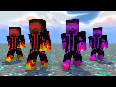 MONSTER SCHOOL : DUN DUN DANCE FIRE & ICE HEROBRINE BROTHERS - MINECRAFT ANIMATION