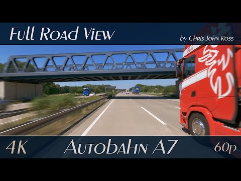Autobahn (A7): RP Wülferode - H-Anderten - Kreuz Hannover-Ost - Großburgwedel - RP Springhorst - 4K