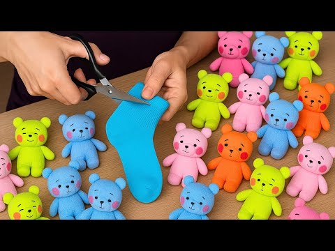 Handmade Sock Teddy Bears 🧸 No Sewing Machine Needed / Super Easy & Quick