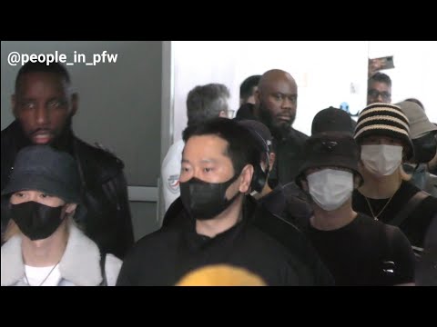 Stray Kids 스트레이 키즈 arriving in Paris CDG airport for the Music Bank Festival in Paris - 07.04.2023