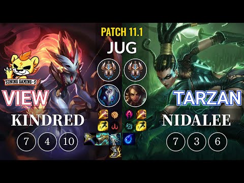 SG-S View Kindred vs Tarzan Nidalee Jungle - KR Patch 11.1