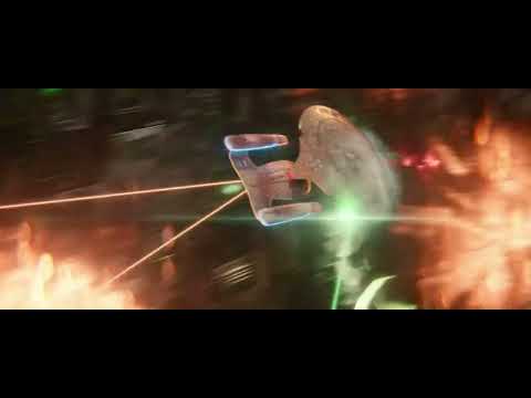 USS Enterprise D vs Borg Cube - Space battle