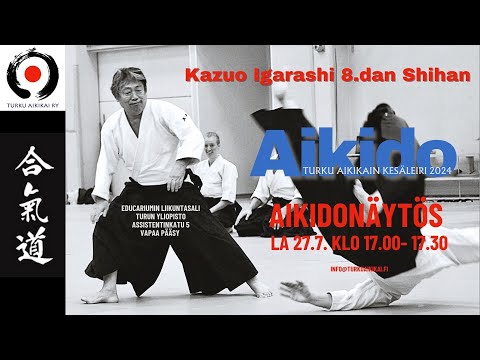 Aikido demonstration 27.7.2024, Turku Aikikai summer seminar