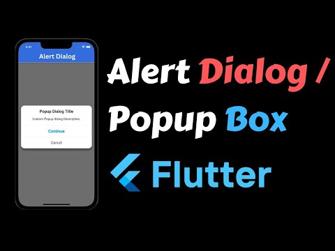 AlertBox in Flutter | Create Dialog box / Pop up in Flutter Android & iOS Devices 2023 🔥