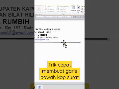 Cara Buat Garis Kop Surat Otomatis