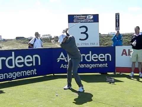 RORY MCILROY 3RD HOLE IRON FACE ON SCOTTISH OPEN ROYAL ABERDEEN 2014
