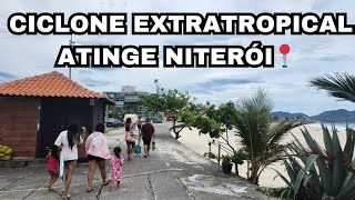 CICLONE EXTRATROPICAL EM NITERÓI HOJE: ( PRAIA DE PIRATININGA) Ventos FORTES e Ondas GIGANTES