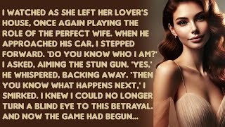 I watched as she left her lover's house, once again playing the role of the perfect wife...