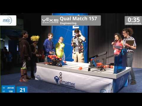 VEX Worlds 2016 - VEXIQ Elementary School - Engineering - Qual 157 (2014K 15B) 84