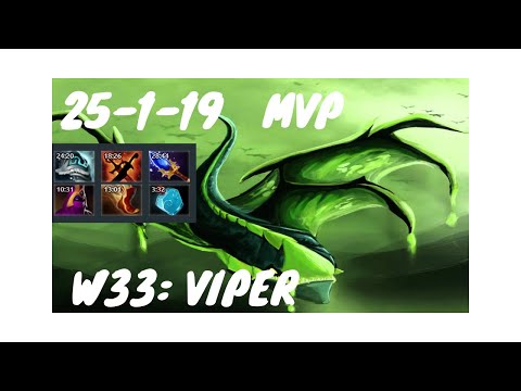 W33 [Viper] Cancer is Back Insane Magic Build 7.22 Dota 2 | Gameplay | Dota 2 Prime
