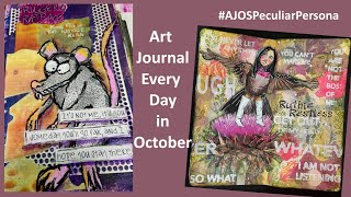 #AJOSPeculiarPersona A Daily Art Journaling Challenge for October 2021