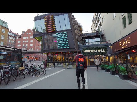 Walking in Stockholm: Hornstull - Reimersholme Island (4K)